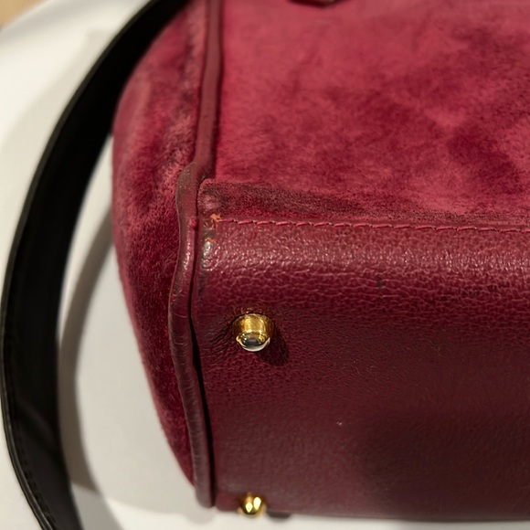 Gucci Purple Suede Bamboo Diana Crossbody Handbag with COA - some corner wear - Picture 9 of 17